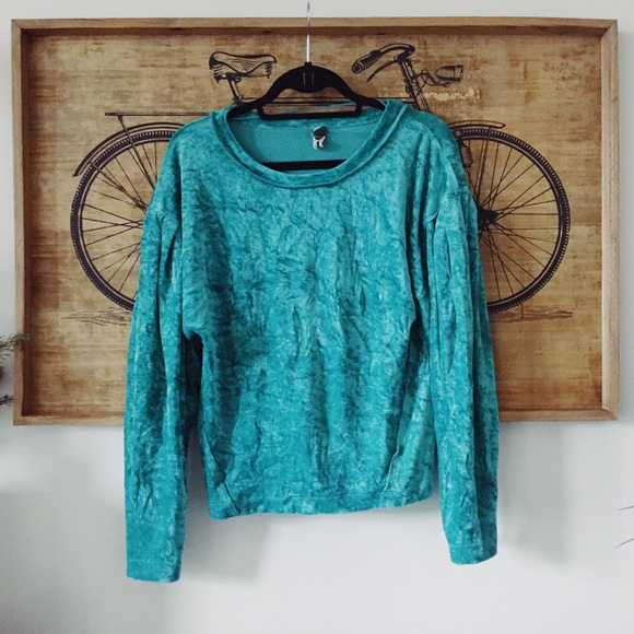 Free People Crushed Velvet Sweater - Picture 5 of 8